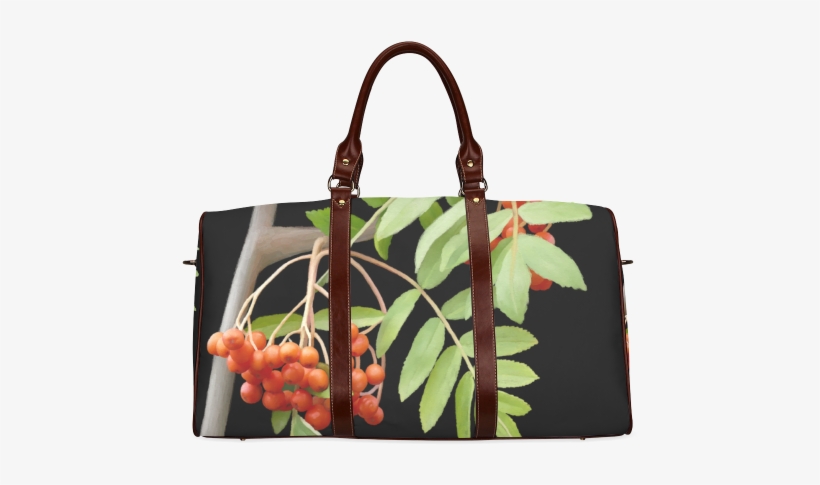 Rowan Tree Watercolor Waterproof Travel Bag/small - Interestprint Custom Owl Travel Bag /duffel Bag/luggage, transparent png