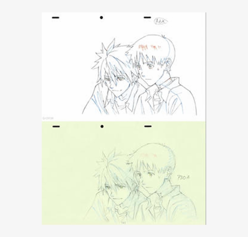 Shinji And Kaworu From The Rebuild Of Evangelion - Sketch, transparent png