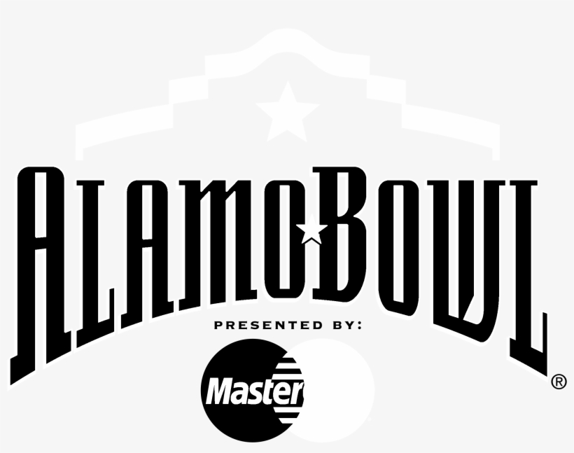 Alamo Bowl Presented By Mastercard Logo Black And White - Alamo Bowl, transparent png