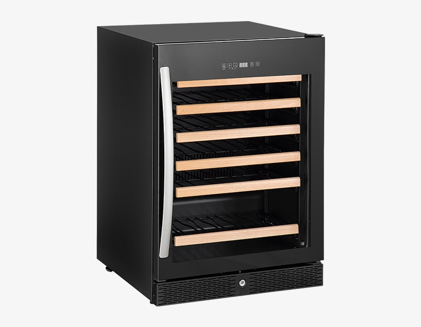 Wine Cellar 52 Bottles Single Zone Glass Door Compressor - Refrigerator, transparent png