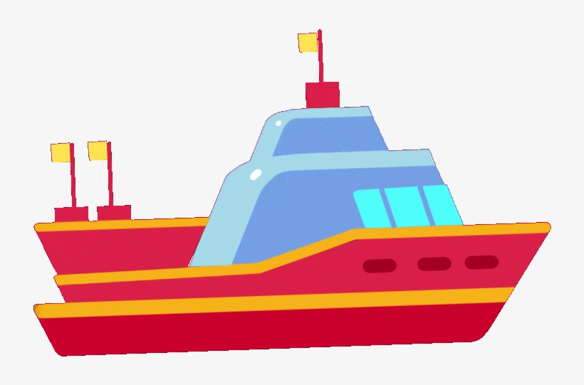 Waves Water Vessel Travel Stickers Ship Seasick Sea - Boat Clipart Gif, transparent png