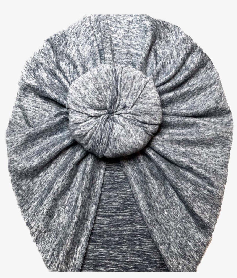 Heather Gray Turban - Beanie, transparent png