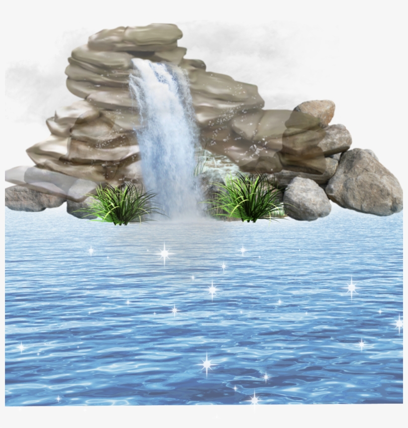 Lagoon Waterfall Mystic Water Rocks Fantasy Waterfalls - Tubes Nature Png, transparent png