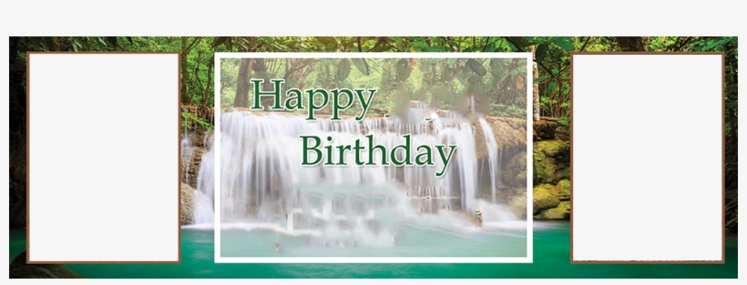 Waterfalls Personalised Theme Birthday Banner With - Waterfall, transparent png