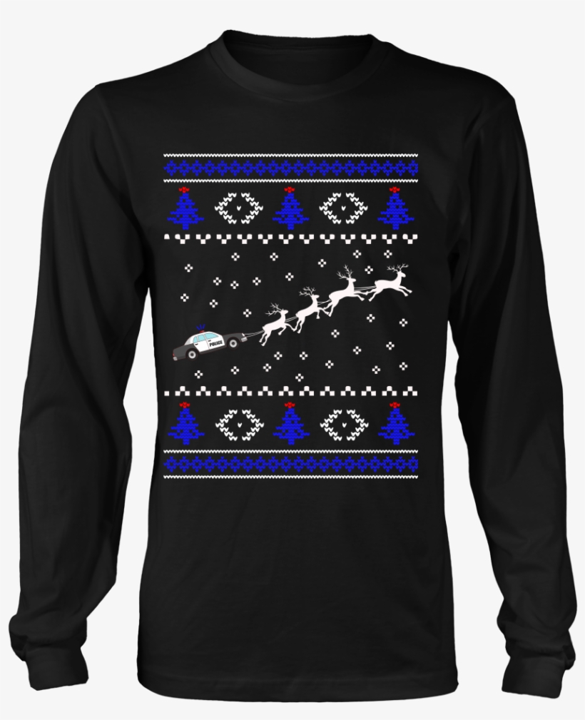 Thin Blue Line Police Christmas Sweaters & Shirts - Science Related Christmas Shirts, transparent png