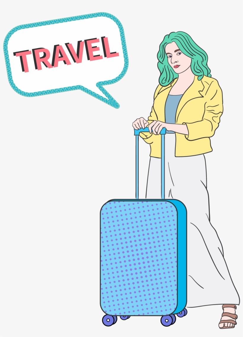 Pop Fashion Girl Gendery Png And Vector Image - Baggage, transparent png