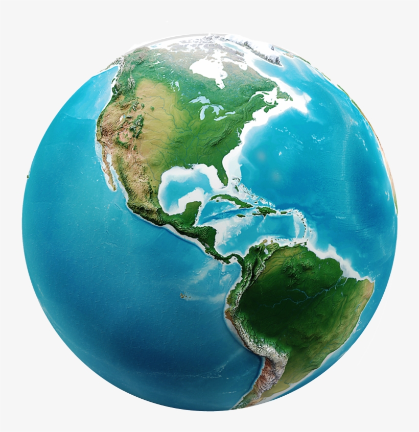 World Globe - If All Water On Earth Disappeared, transparent png