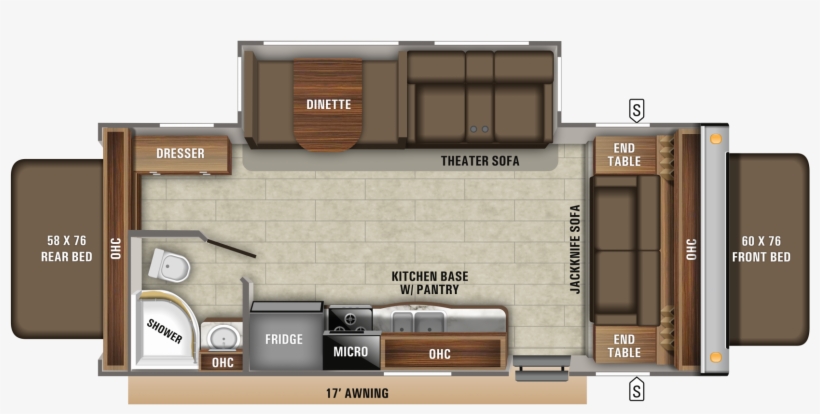 2019 Jay Feather X22n Floorplan - Floor Plan, transparent png