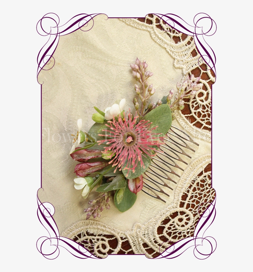 Native Hair Comb Flowers For Ever After Artificial - Silk Native Australian Flowers, transparent png