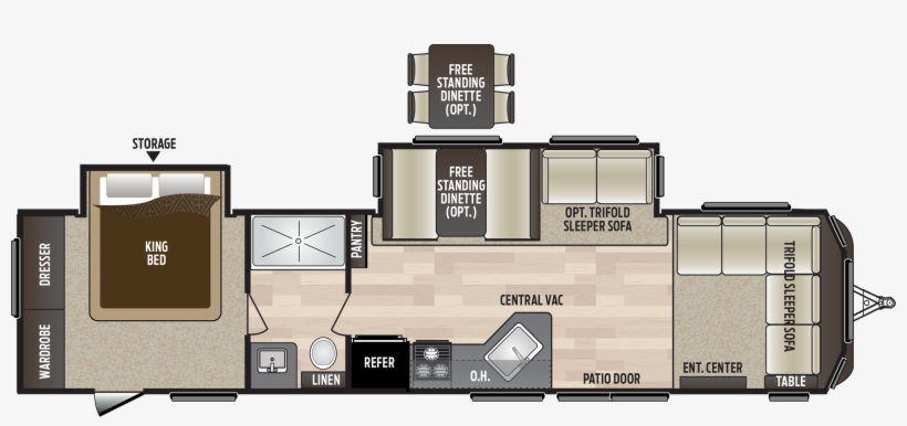 Keystone Rv Hideout 38 Fdds - Caravan, transparent png
