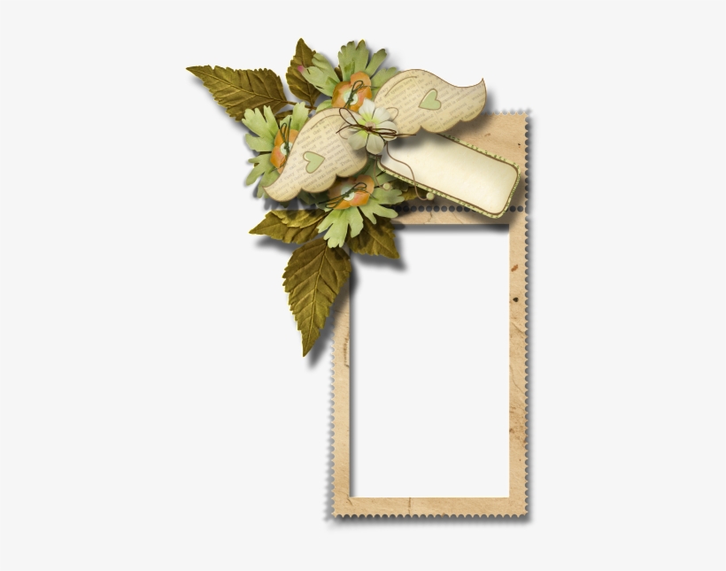 Autumn / Fall Frame With Blank Tag Clip Art - Picture Frame, transparent png