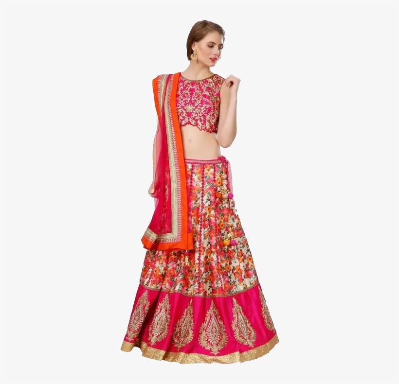 Red Bridal Lehenga Png Free Image Download - Blouse, transparent png