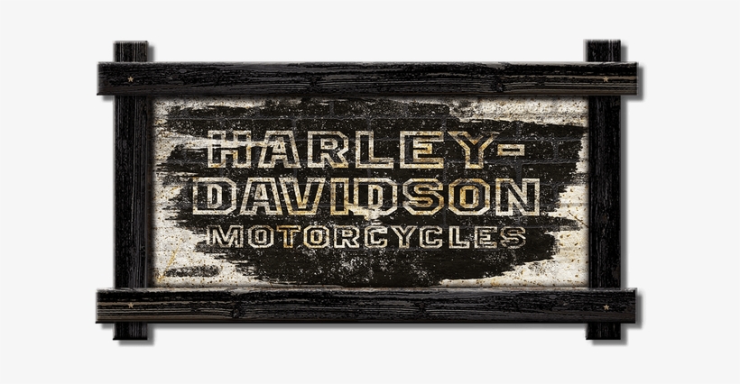 Brick Textured Harley-davidson Motorcycles Logo Sign - Sign, transparent png