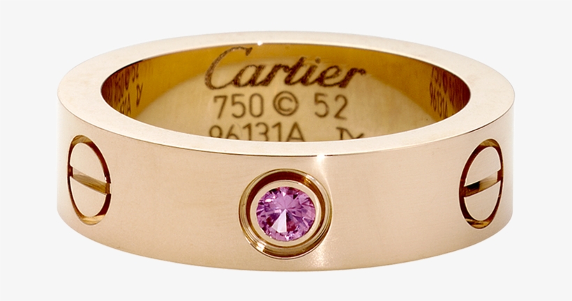Cartier Love Ring - Cartier Love Ring Pink Diamond, transparent png