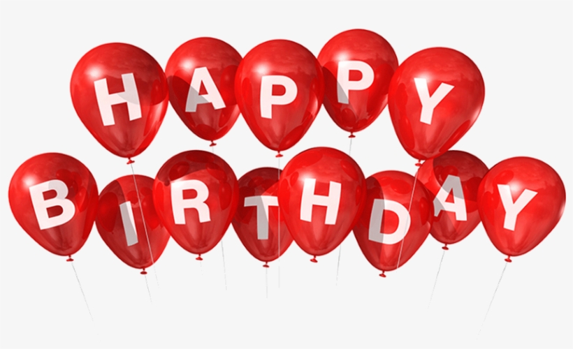 Happy Birthday Heart Balloons, transparent png