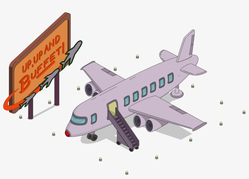 Tapped Out Up, Up And Buffet - Simpsons Tapped Out Airplane, transparent png