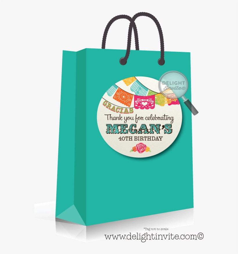 40th Birthday Mexican Fiesta Sticker Tags - Vintage Banner, transparent png