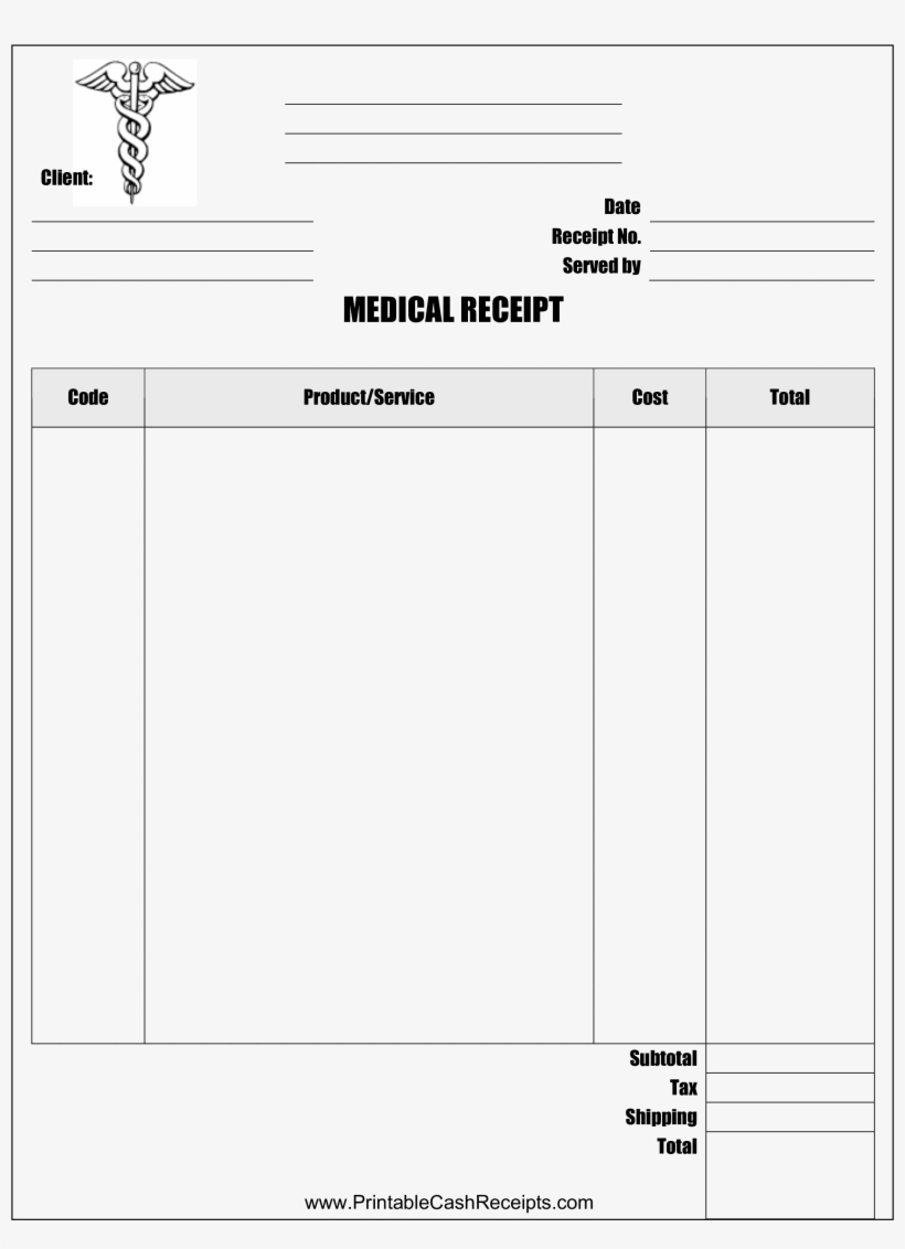 Medical Doctor Receipt - Medical Receipt, transparent png