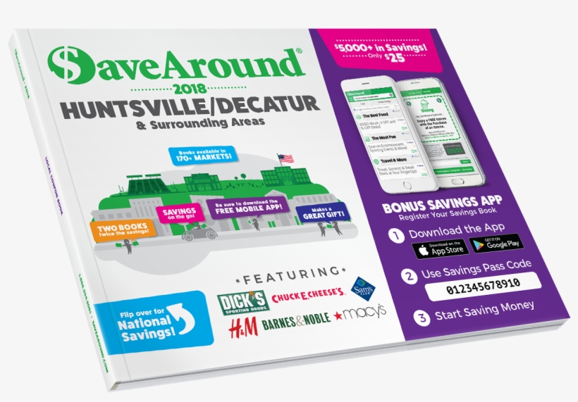 Chuck E Cheese - Savearound Coupon Book, transparent png