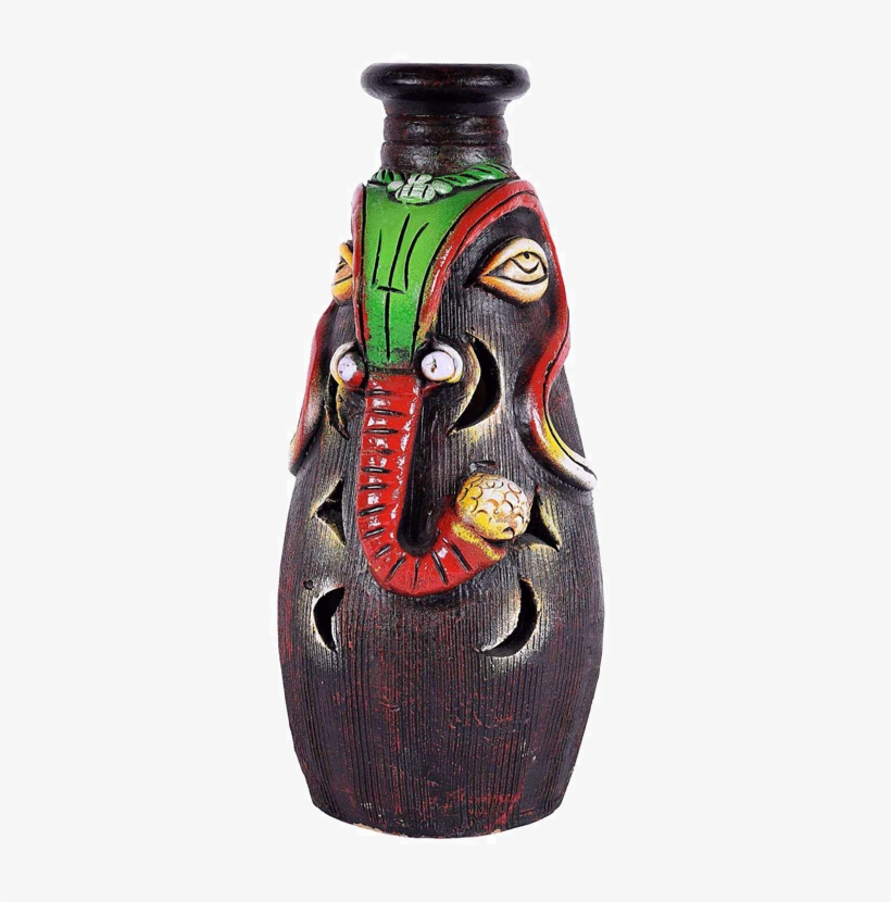 Hand Painted Beautifully Carved Patterned With Different - Vase, transparent png