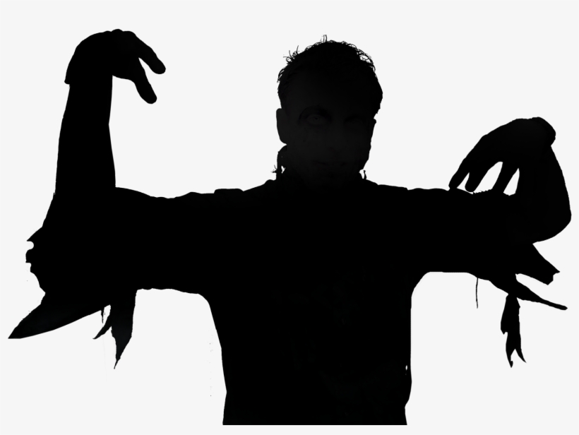 Brian Zombie Silhouette - Silhouette, transparent png