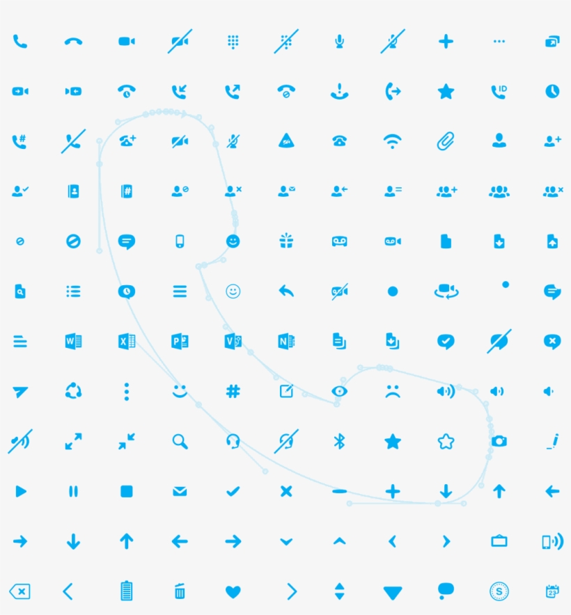 Skype Ui Symbol Font - Pattern, transparent png