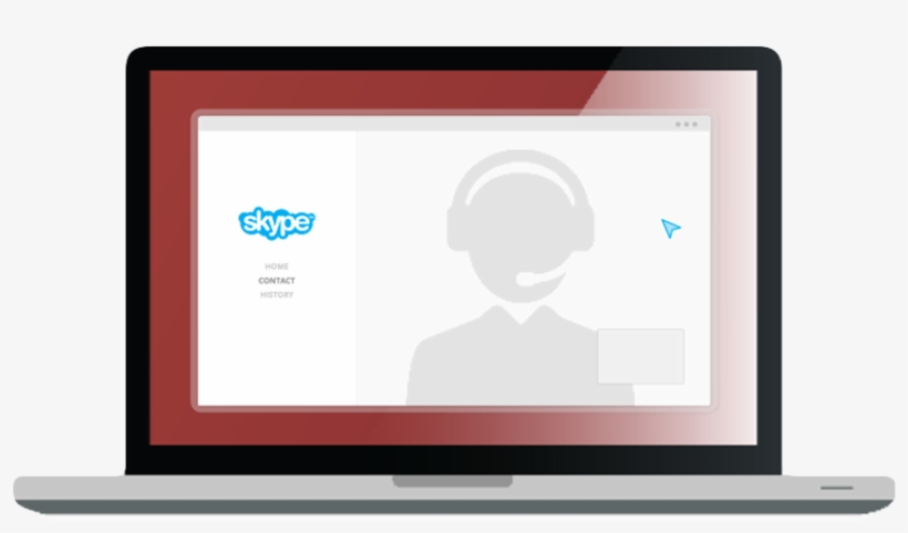 Icon Of Laptop Showing Skype And An Interpreter Wearing - Led-backlit Lcd Display, transparent png