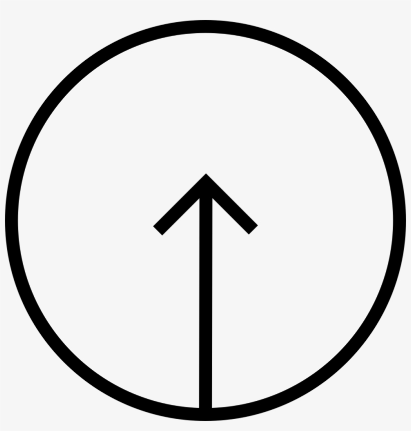 Arrow Up Inside A Circular Button Comments - Circle, transparent png