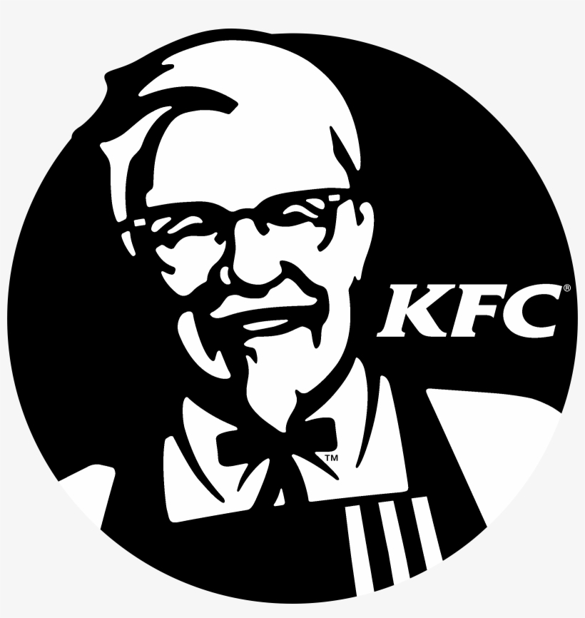 Kfc 2 Logo Black And White - Kfc Logo Black And White, transparent png