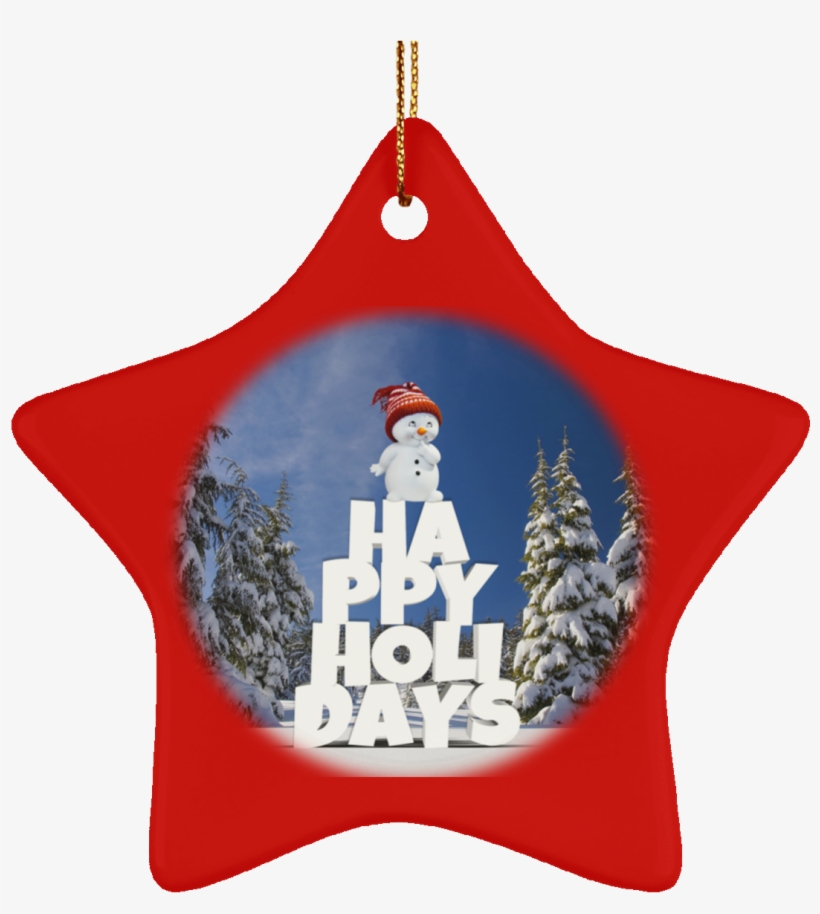 Crafted Ceramic Christmas Tree Ornament Snow Baby Happy - Winter Season Forests, transparent png