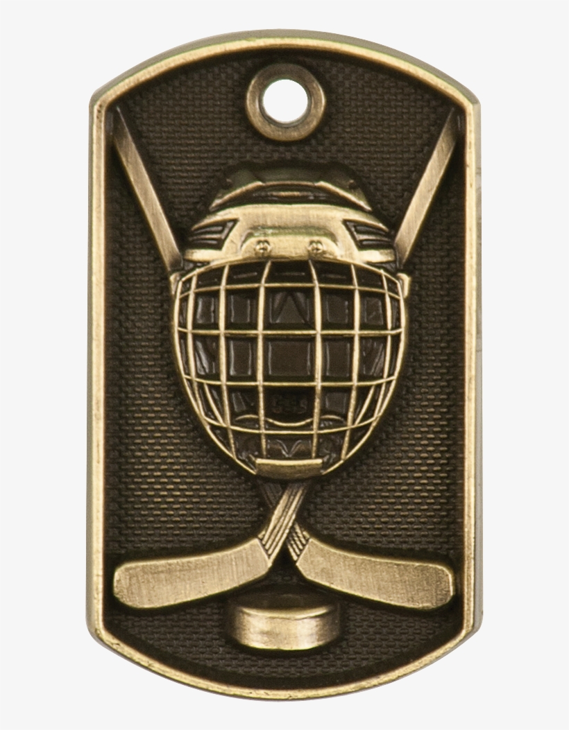 3d Hockey Dog Tag Gold 2" Trophy Gallery - Face Mask, transparent png