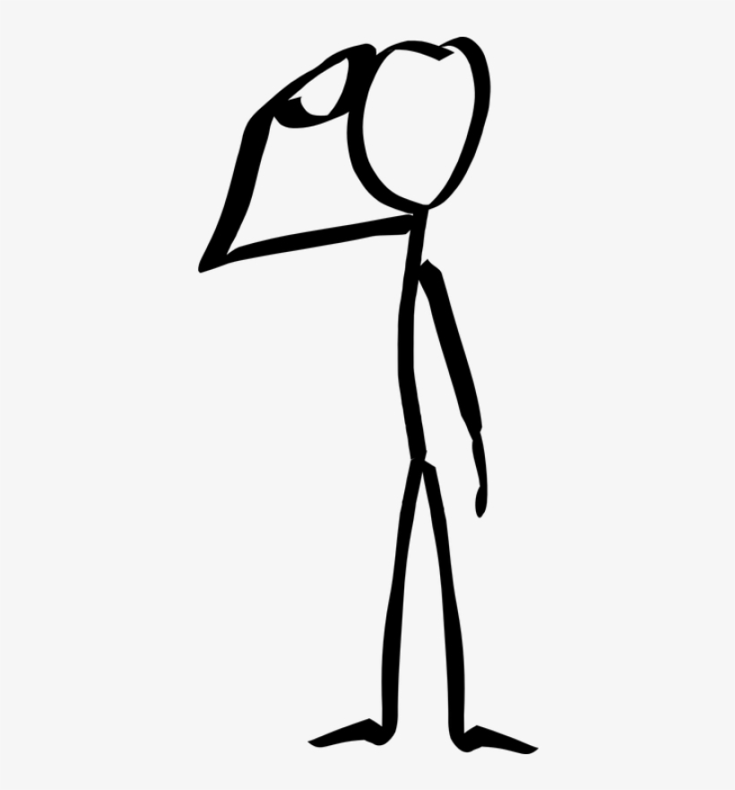 Stickman, Stick Figure, Match - Clip Art Stick Figure Thinking, transparent png