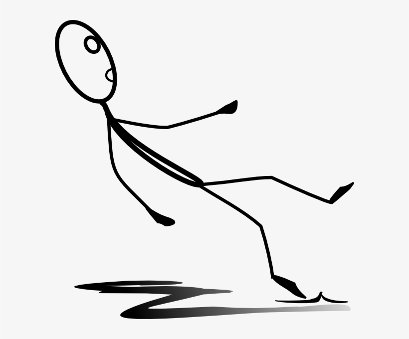 Stickman Sliding On A Banana Skin Png, transparent png