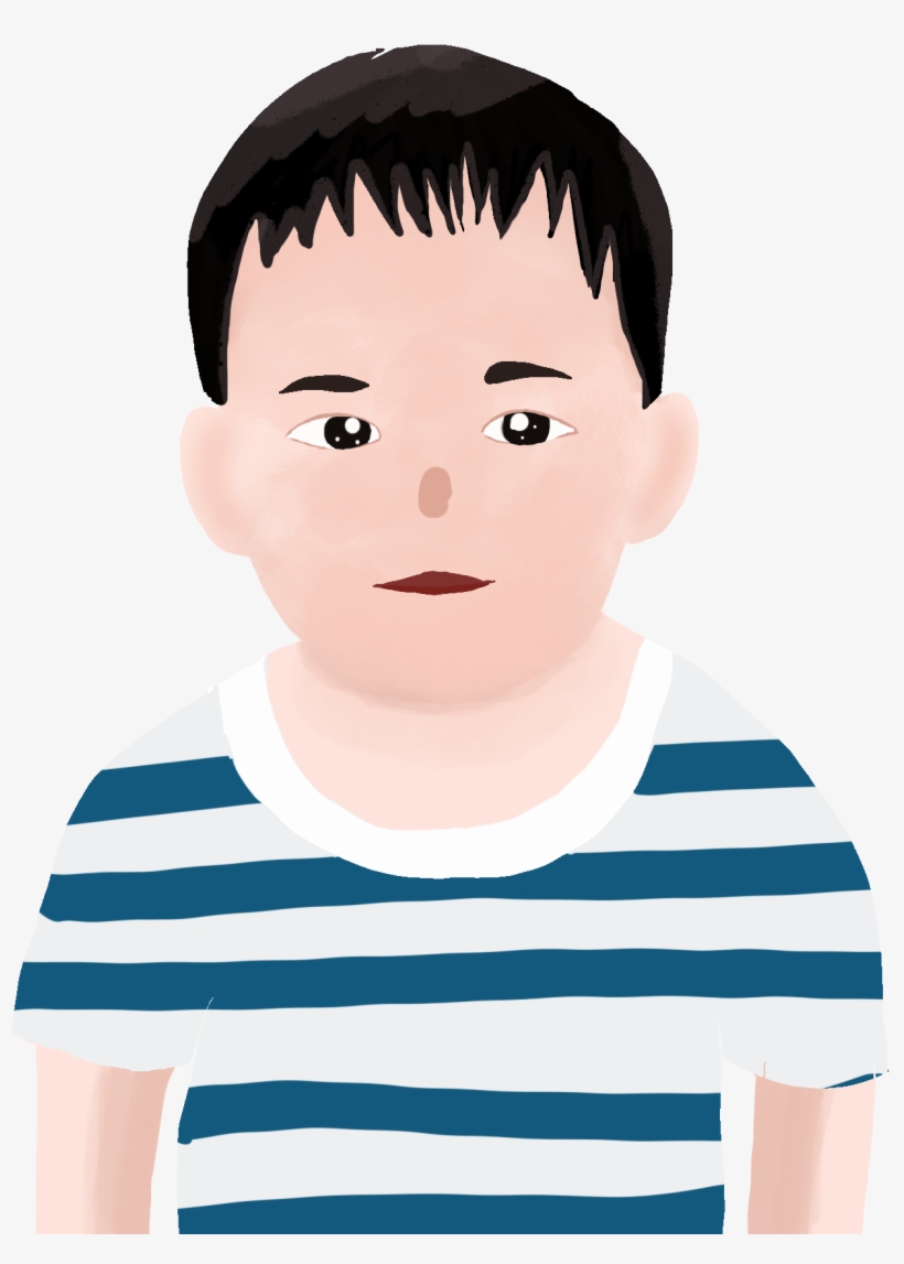 Cartoon Honesty Fat Pier Kid Png And Psd - Boy, transparent png