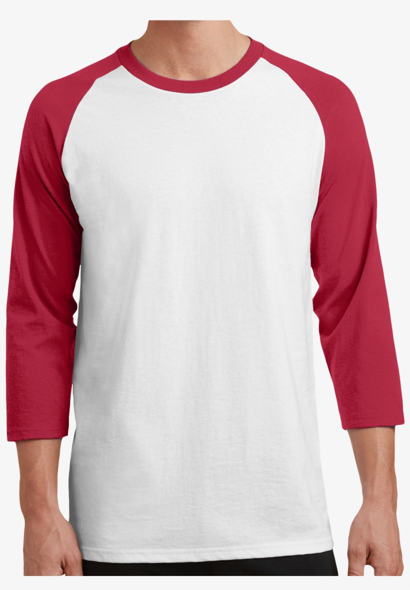 Merry Grinchmas Christmas Funny Ugly Christmas Sweater - Port & Company Men's Pc55rs 3/4-sleeve Raglan T-shirt, transparent png