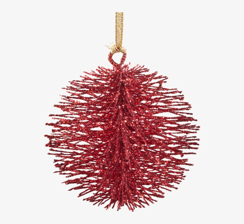 Bobble With Glitter, Large, Red - Chain, transparent png
