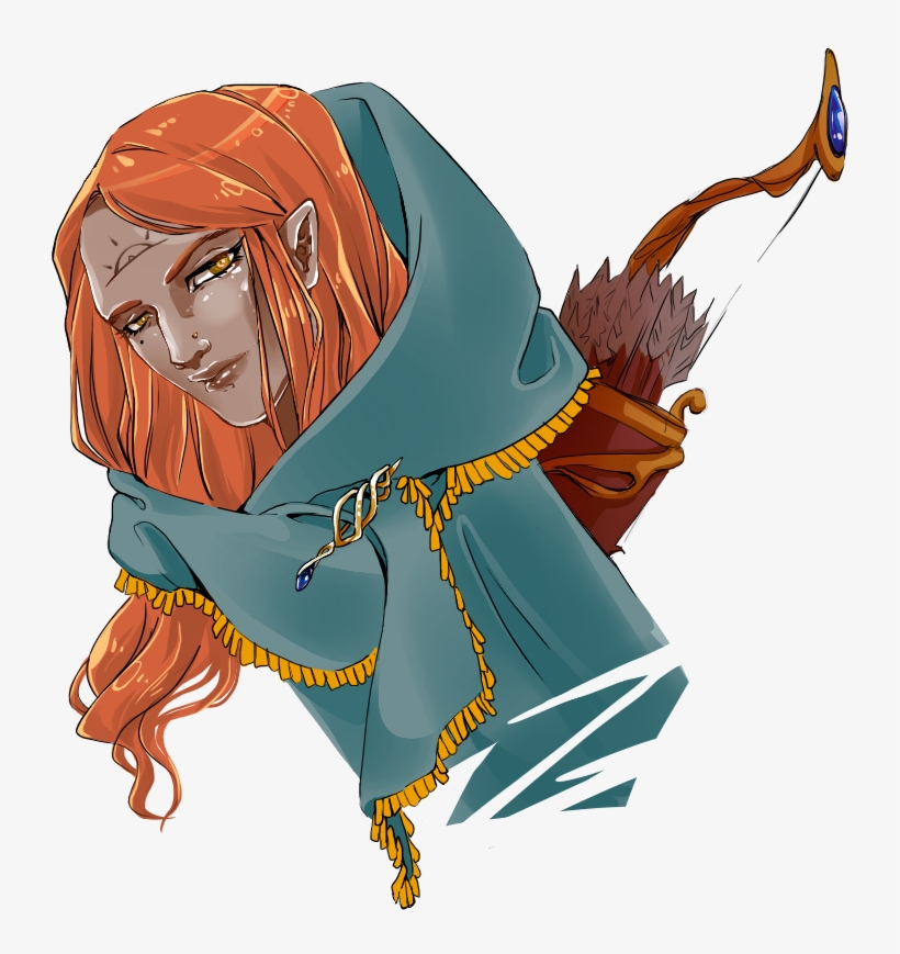 My Half-sun Elf Ranger, An'uun, At The Beginning Of - Illustration, transparent png