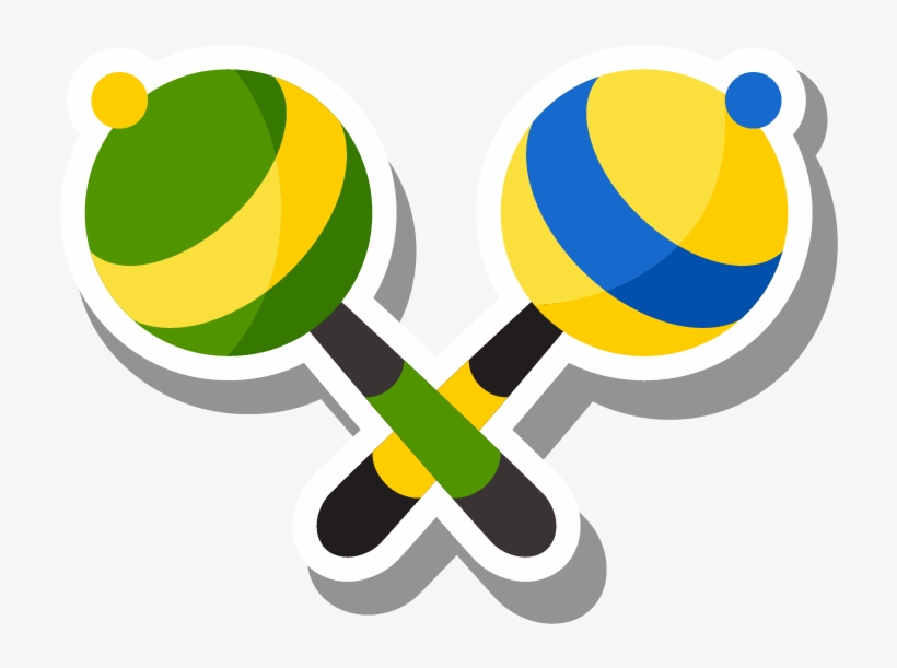 Png Black And White Instrument Maraca Clip Art Sand - Maraca, transparent png