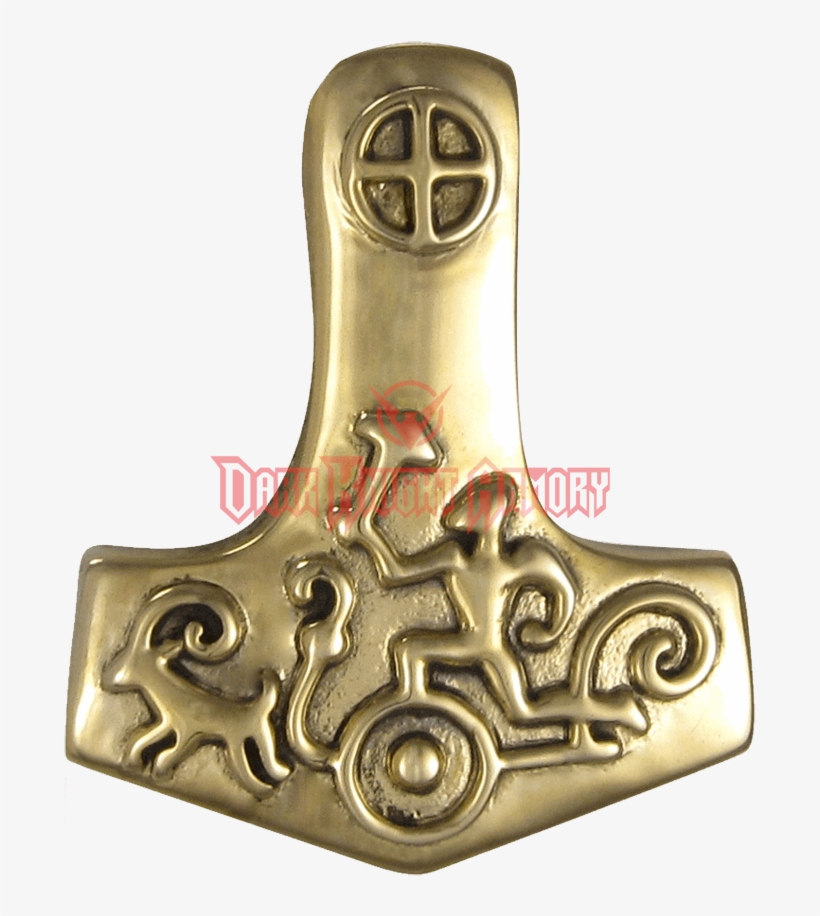 Bronze Petroglyph Thors Hammer Pendant - Mjölnir, transparent png