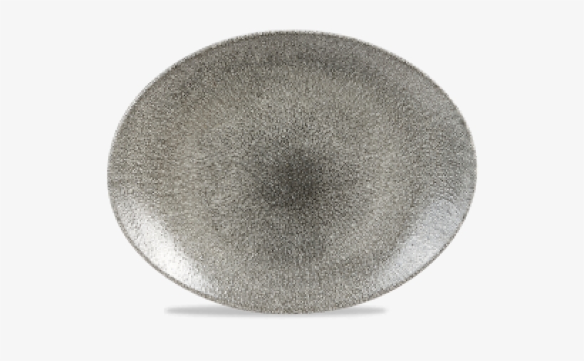 Oval Coupe Plate Raku Quartz Black - Circle, transparent png