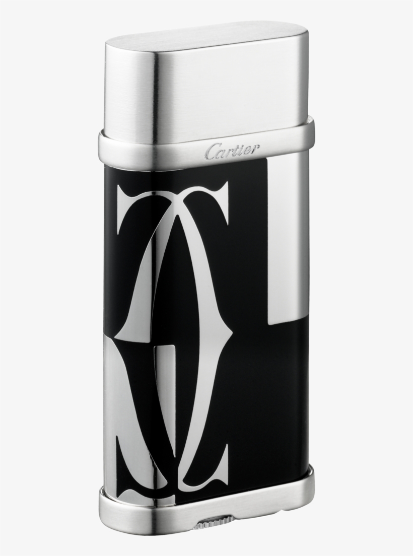 Logotype Motif Oval Lighterblack Lacquer, Palladium - Cartier Lighter Palladium, transparent png