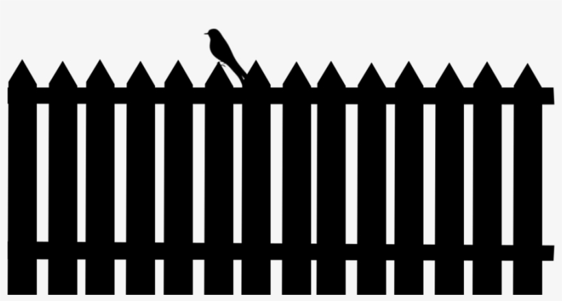 Bird On A Fence Silhouette By Viktoria Ⓒ - Bird On Fence Silhouette, transparent png