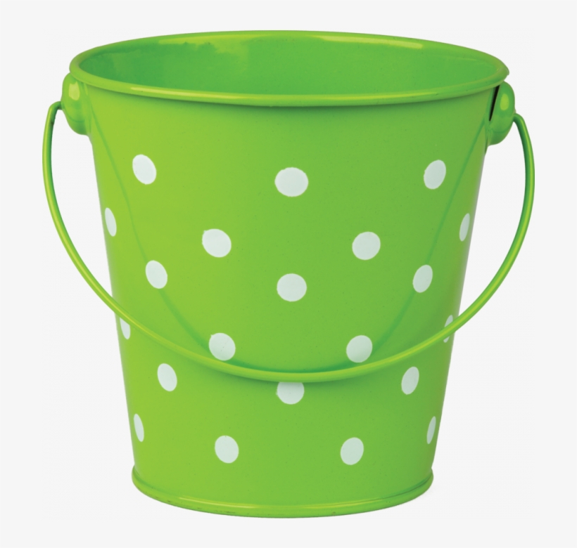 Lime Polka Dots Bucket - Polka Dot, transparent png