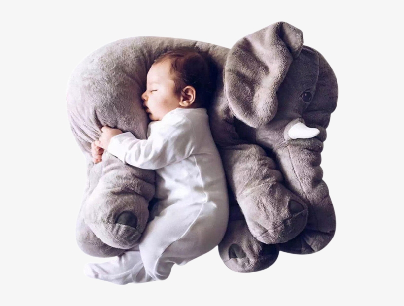 Cute Baby Elephant Pillow - Elephant Stuffed Animal For Baby, transparent png