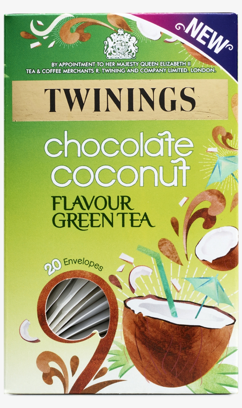Chocolate Coconut Indulgence Green Tea - Twinings Chocolate Coconut Green Tea, transparent png