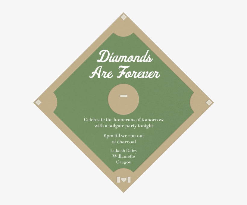 "baseball Diamond" Invitation, Paperless Post - Food N Drink, transparent png