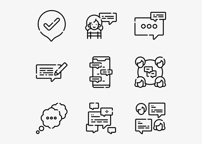 Chat - White Png Icons, transparent png