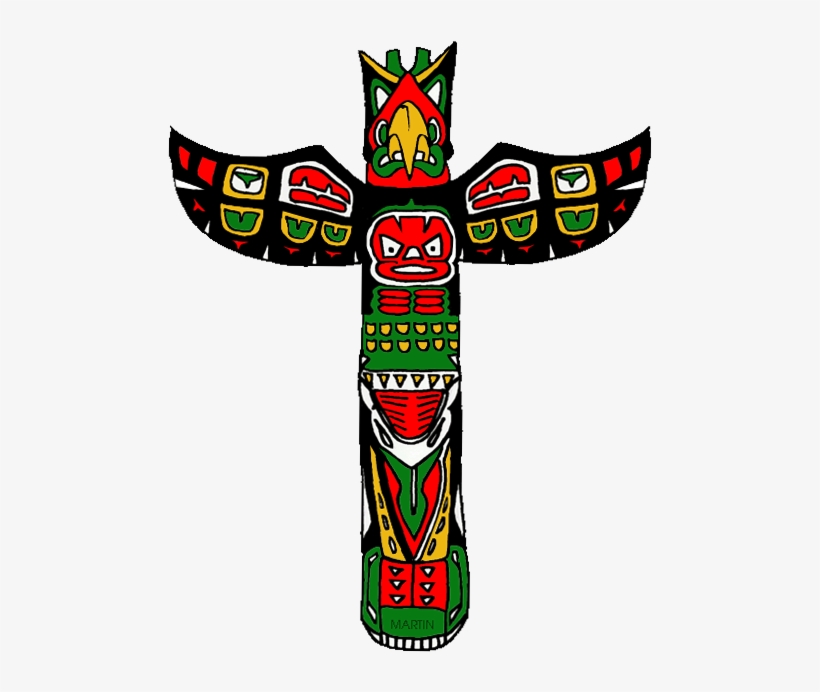 Png Library Americans Clip Art By Phillip Martin Pacific - Native American Totem Pole Clipart, transparent png