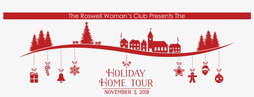 Holiday Home Tour Banner - Reindeer And Santa Claus On Sleigh Silhouette, transparent png