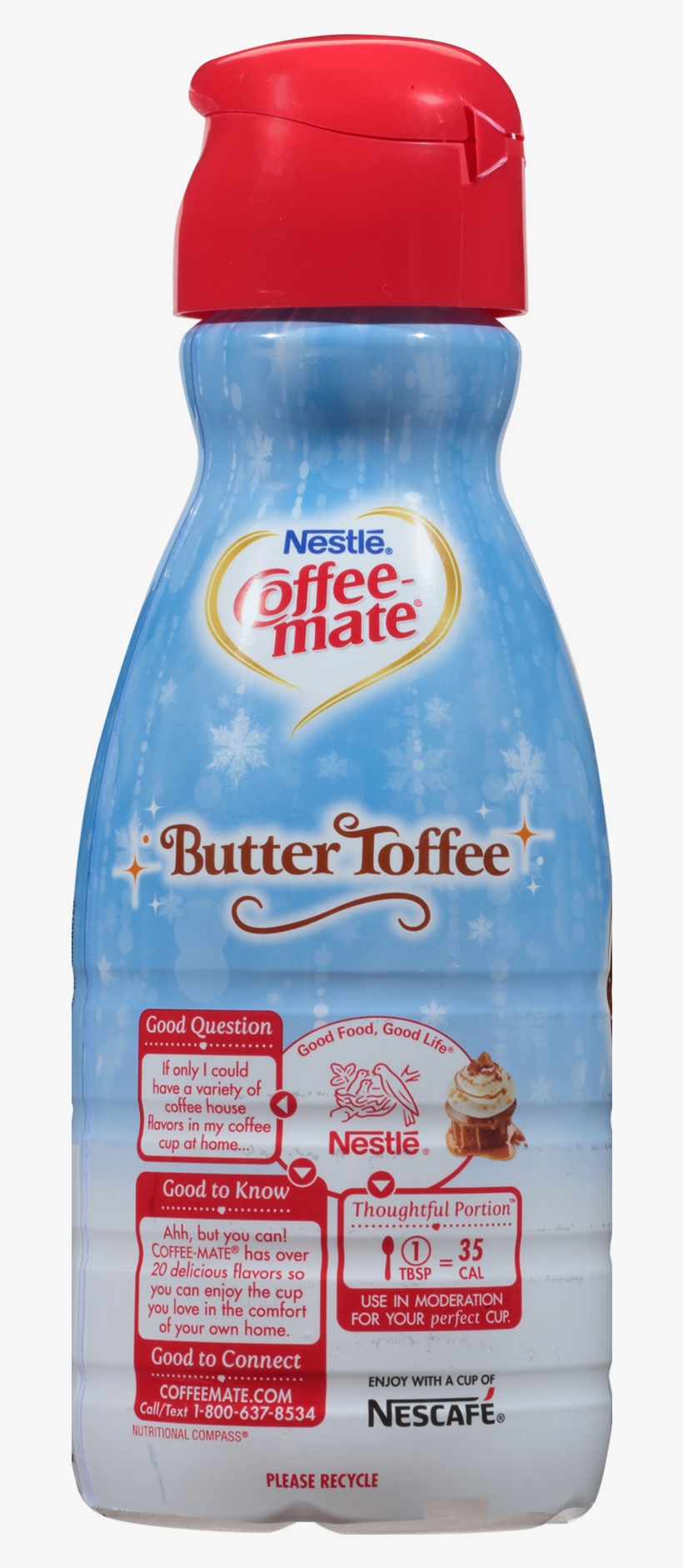 Coffee Mate Toffee Liquid - Coffee-mate, transparent png